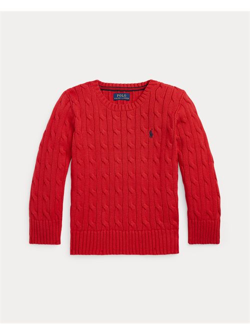 Maglia trecce rosso RALPH LAUREN | 322702674043ROSSO